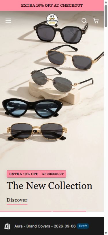ITIS Sunglasses mobile storefront